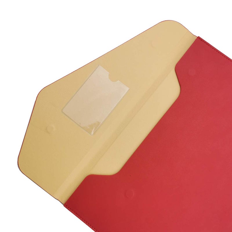 Enyuwlcm PU Leather A4 File Folder Document Holder Waterproof Portfolio Envelope Folder Case with Invisible Magnetic Closure Red - Image 5